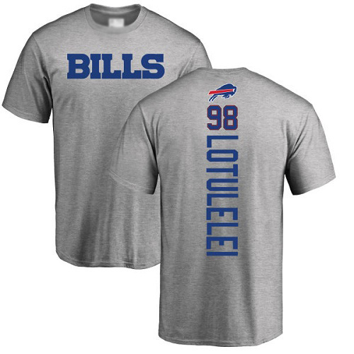 Men NFL Buffalo Bills #98 Star Lotulelei Ash Backer T Shirt->buffalo bills->NFL Jersey